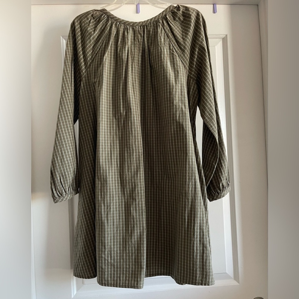 Melrose and Market Olive Kalamata Julie Plaid Dress - Picture 4 of 8